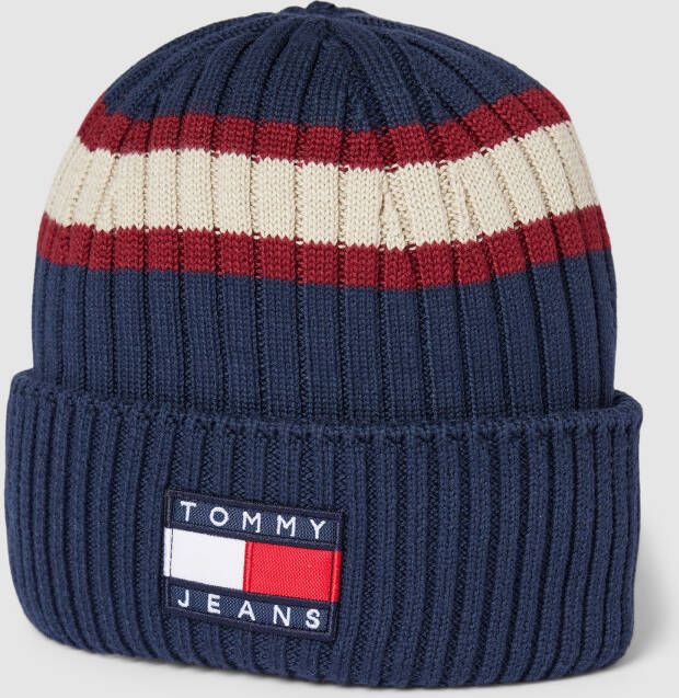 Tommy Jeans Beanie met labelpatch model 'HERITAGE ARCHIVE'