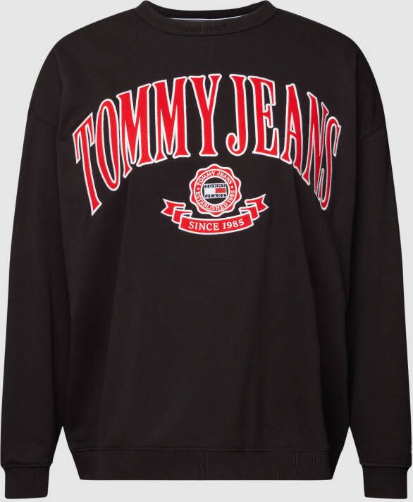 Tommy Jeans Curve PLUS SIZE sweatshirt met logostitching model 'VARSITY'