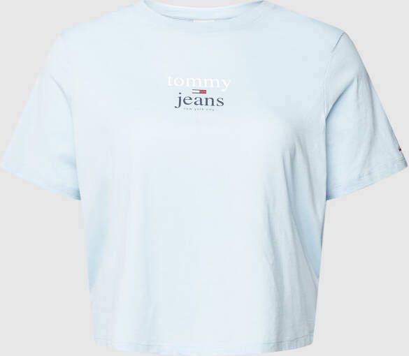 Tommy Jeans Curve Shirt met ronde hals TJW CRV REG ESSENTIAL LOGO 2 SS met tommy jeans-logoprint