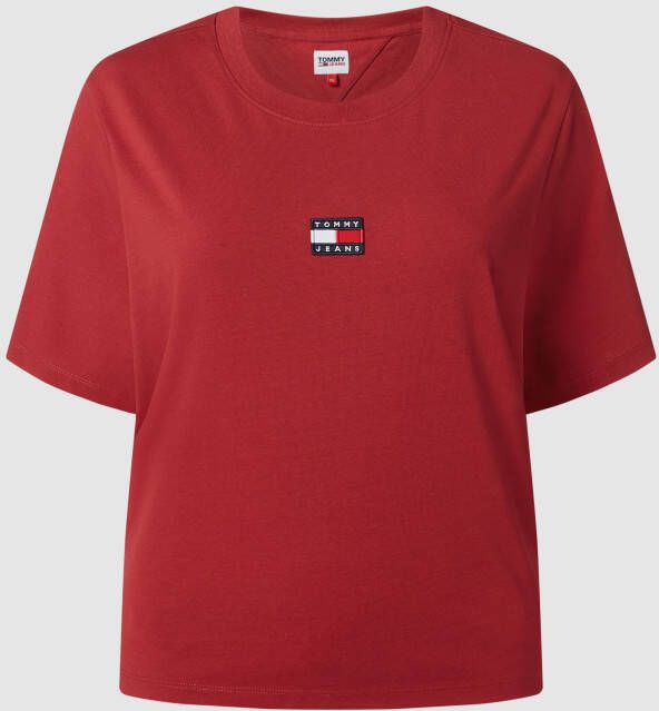 Shirt met ronde hals TJW CRV TOMMY CENTER BADGE TEE met tommy jeans logoborduursel