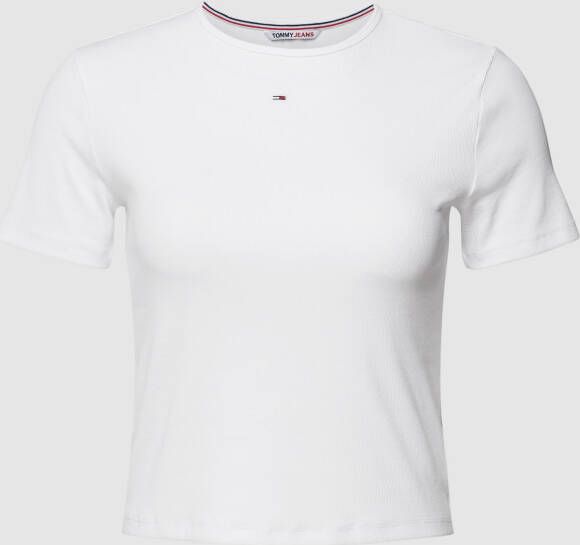 Tommy Jeans Curve Shirt met ronde hals TJW CRV BBY ESSENTIAL RIB SS (1-delig)