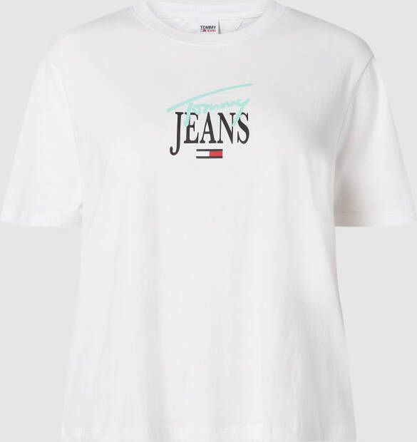 Shirt met ronde hals TJW CRV ESSENTIAL LOGO 1 SS met tommy jeans logo opschrift