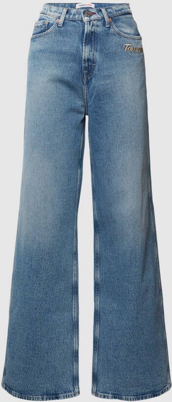 Tommy Jeans Flared jeans met labelstitchings model 'CLAIRE HIGH RISE WIDE'
