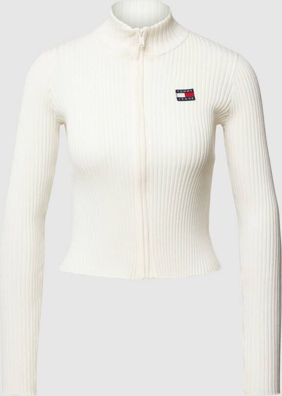 Tommy Jeans Witte Trui met Logo Patch voor Dames White Dames