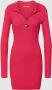 Tommy Jeans Roze Mini Jurk Tjw Collar Badge Sweater Dress - Thumbnail 3