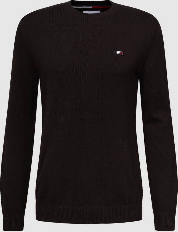 Tommy Jeans Heren Zwarte Gebreide Kleding van Tommy Hilfiger Black Heren