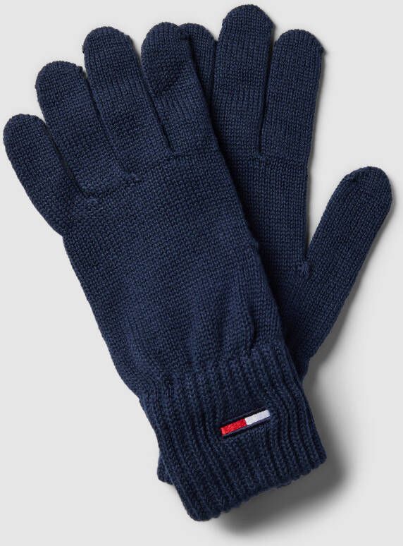 Tommy Jeans Geborduurde Logo Handschoenen Blauwe Tinten Blue