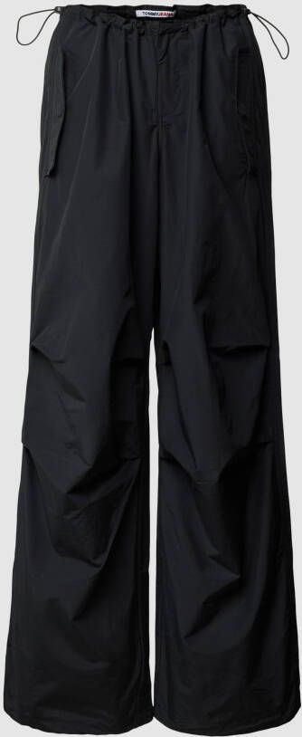 Tommy Jeans Casual Parachute Broek Black Dames