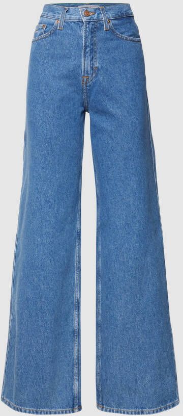 Tommy Jeans High rise wide leg jeans met labeldetail model 'CLAIRE'