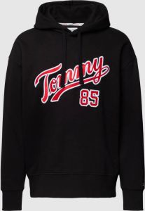Tommy Jeans Hoodie met labelstitching model 'RLXD COLLEGE 85 HOODI'