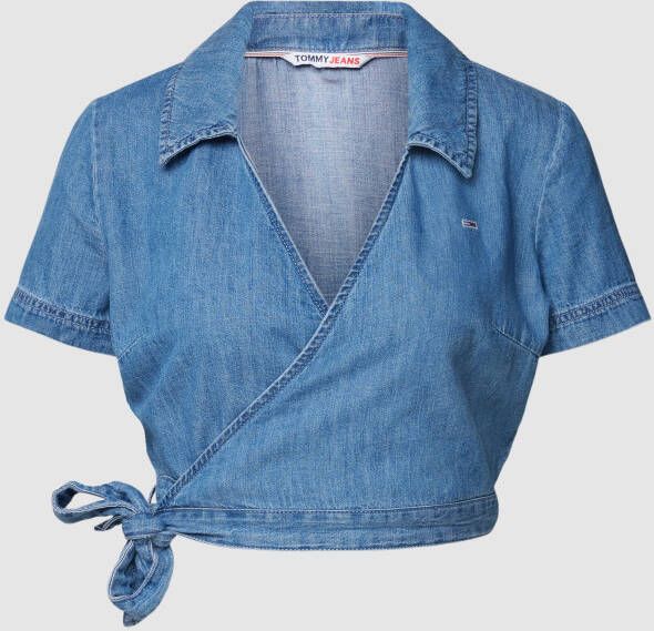 Tommy Jeans Jeansblouse in wikkellook