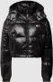 Tommy Hilfiger Zwarte gerecyclede nylon jas met capuchon Black Dames - Thumbnail 1