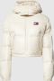 Tommy Hilfiger Gerecyclede Nylon Cropped Pufferjas White Dames - Thumbnail 1