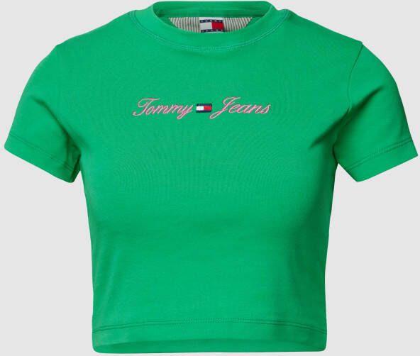 Tommy Jeans Kort T-shirt met labelstitching