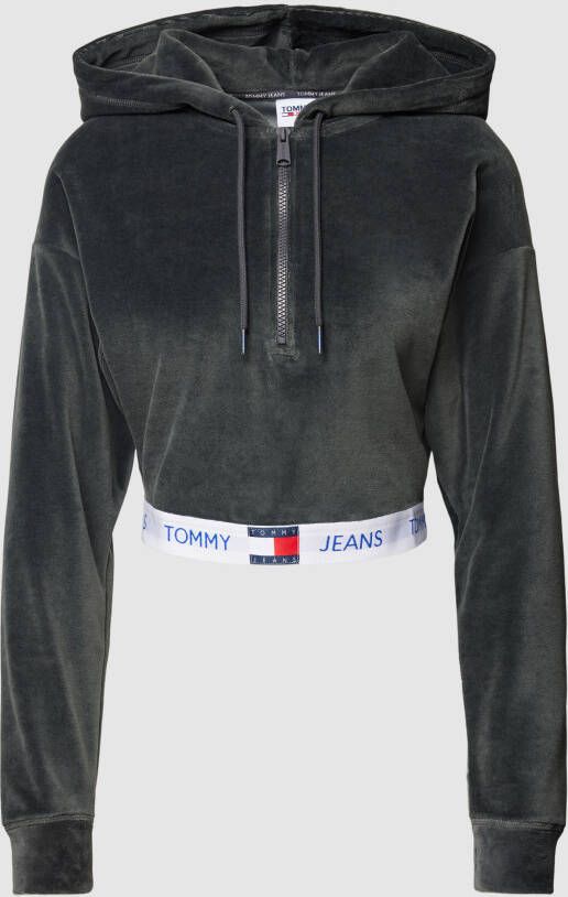 Tommy Hilfiger Korte hoodie met korte ritssluiting