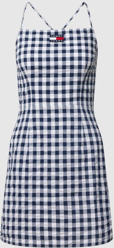 Tommy Jeans Mini-jurk met vichy-ruit model 'GINGHAM OPEN BACK MIN'