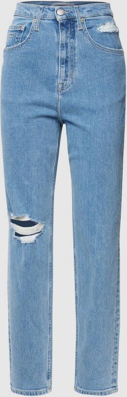 Tommy Jeans Mom fit jeans in used-look met labeldetail
