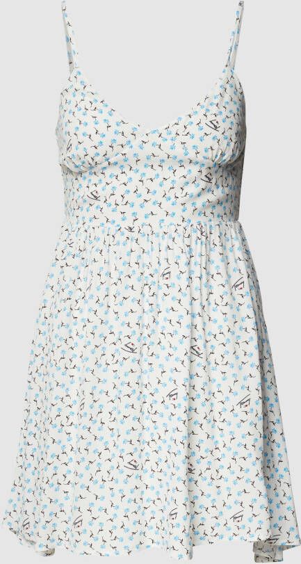 TOMMY JEANS Mini-jurk TJW PRINTED FIT FLARE MINI DRESS met klein tommy opschrift in print
