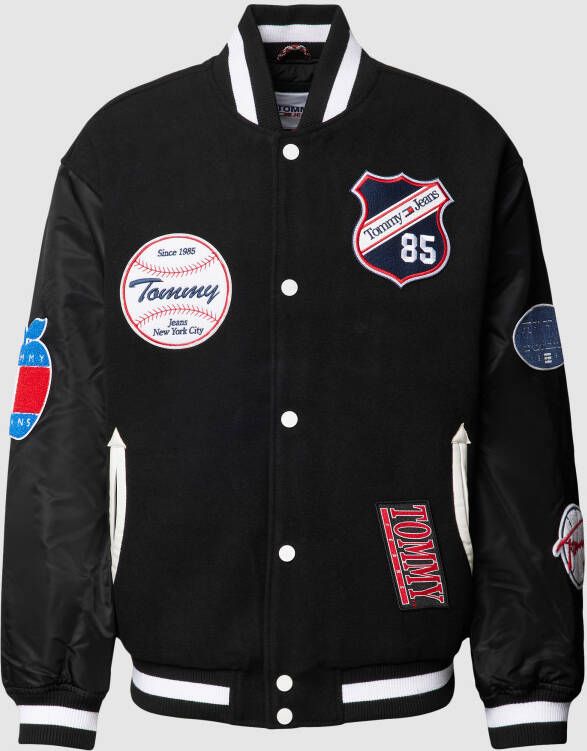 Tommy Jeans Oversized collegejack met labelpatches