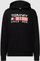 Tommy Hilfiger Katoenen Sweatshirt met Logo Print en Vaste Capuchon White Heren - Thumbnail 5