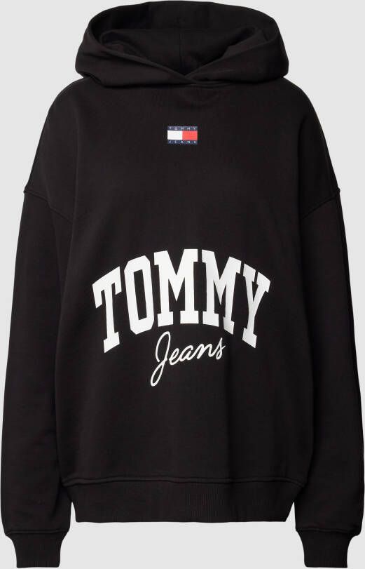 Tommy Jeans Iconische hoodie met uitzonderlijke pasvorm en comfort Black Dames