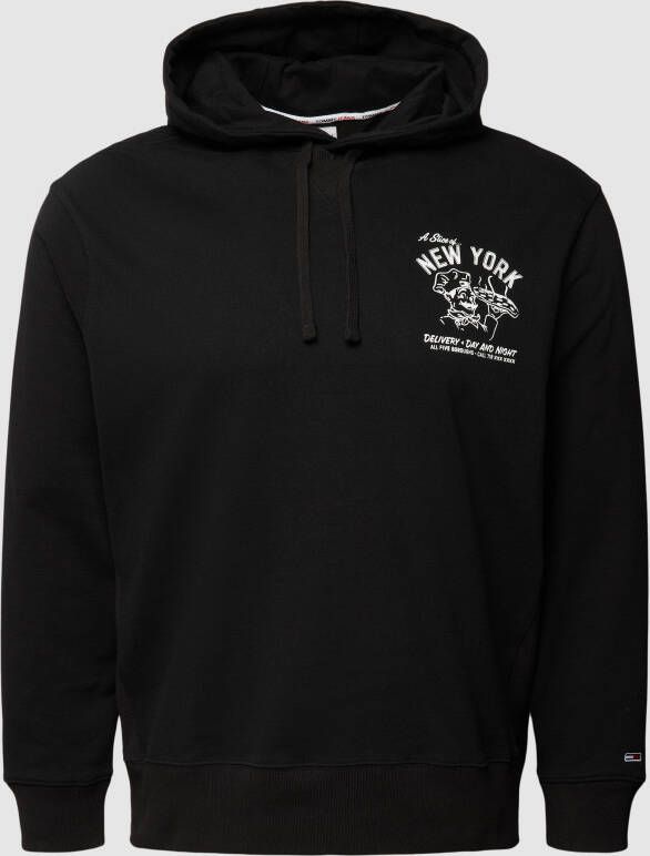 Tommy Jeans Plus SIZE hoodie met motiefprint model 'BEST PIZZA'
