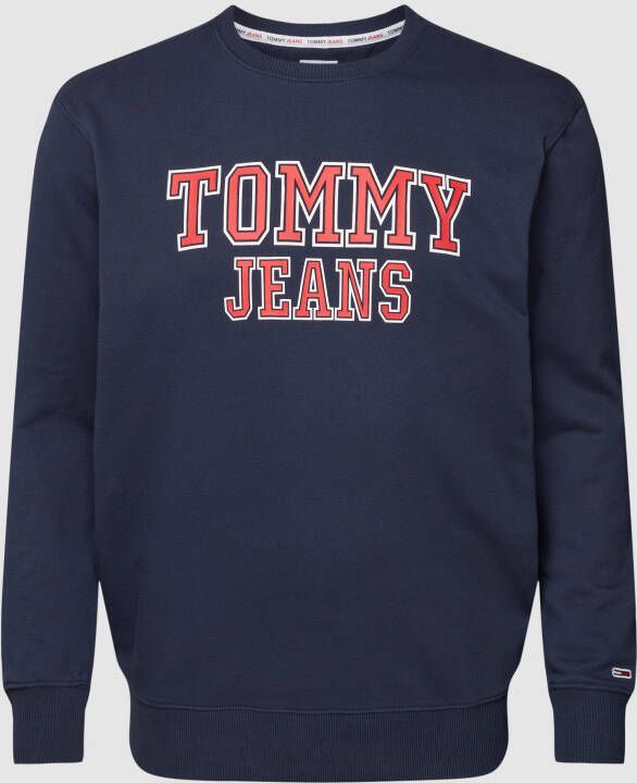 Tommy Jeans Plus SIZE sweatshirt met logoprint model 'PLUS ENTRY GRAPHIC'