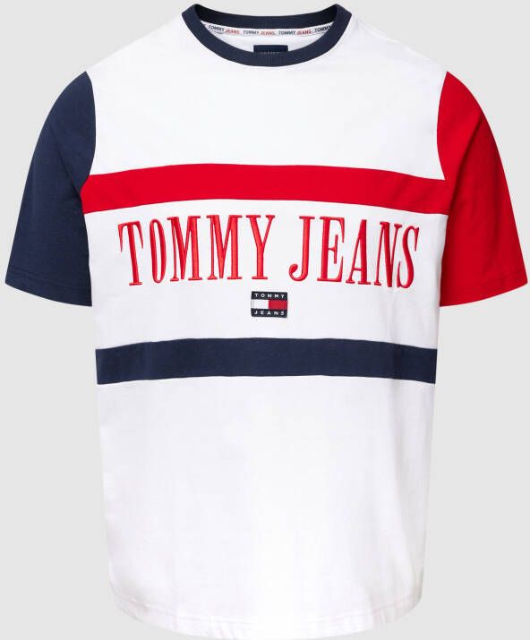 Tommy Jeans Plus SIZE T-shirt met labelstitching model 'ARCHIVE'