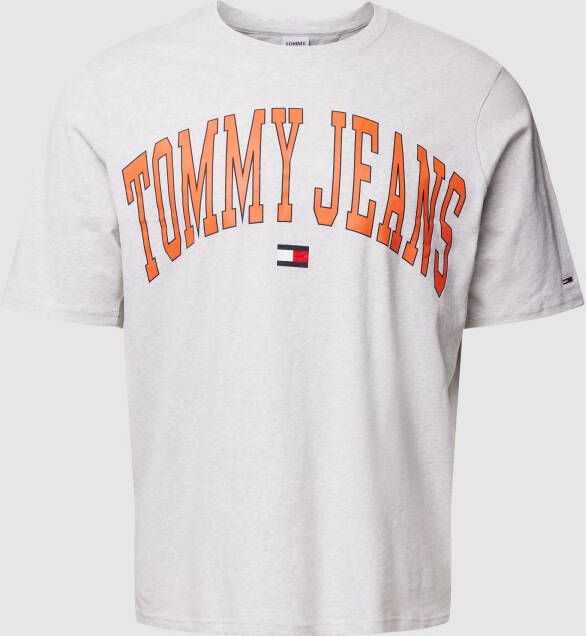 Tommy Jeans Plus SIZE T-shirt van katoen met labelopschrift