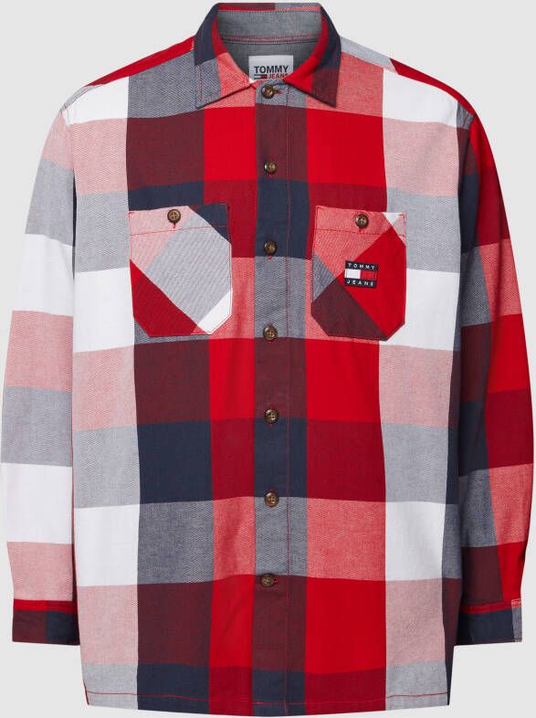 Tommy Jeans Plus Geruit overhemd TJM PLUS BOLD CHECK OVERSHIRT met overhemdkraag