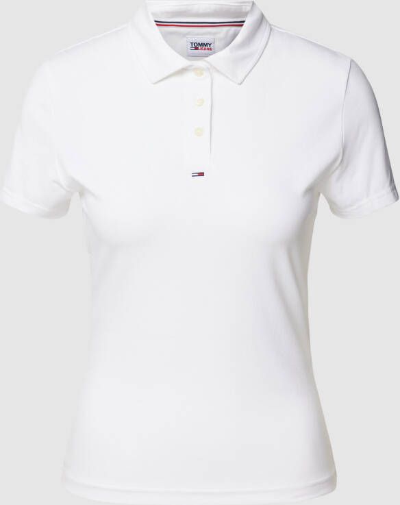 Tommy Jeans Witte Polo Shirt voor Vrouwen White Dames