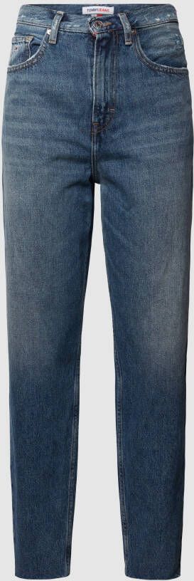 Tommy Jeans Skinny fit jeans met destroyed-effecten model 'Mom Jean'