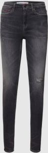 TOMMY JEANS Skinny fit jeans NORA MR SKNY CE275 met licht destroyed effect & logobadge
