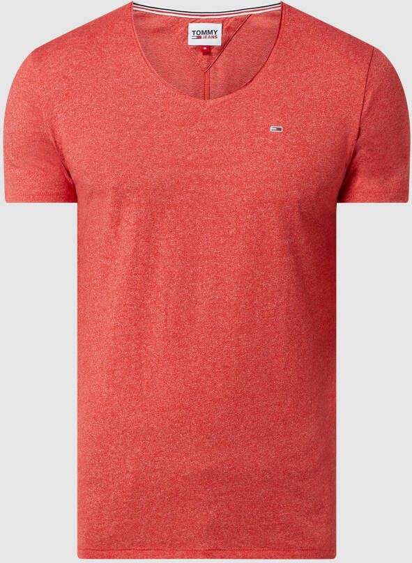 Tommy Jeans Slim fit T-shirt met geborduurd logo model 'Jaspe'