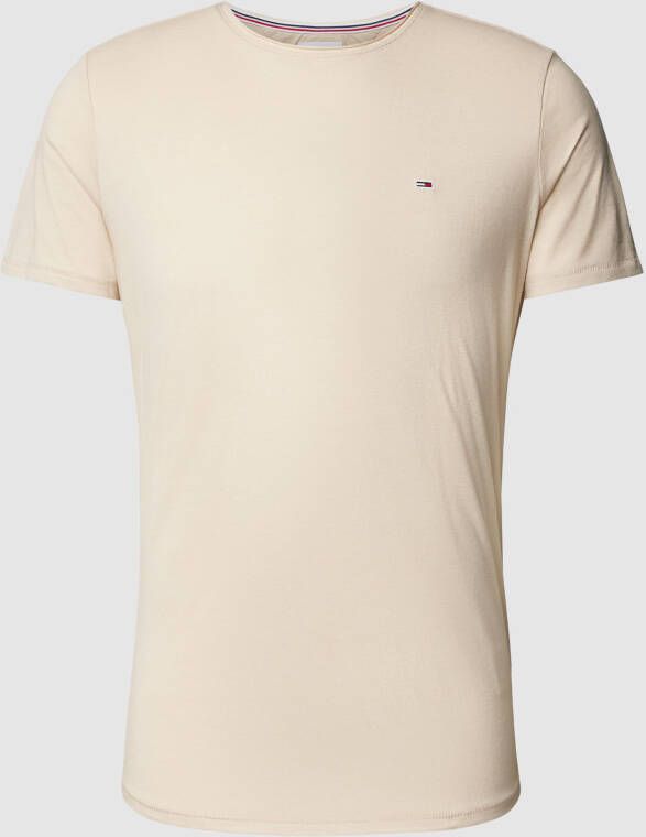 Tommy Jeans Slim fit T-shirt met labelstitching