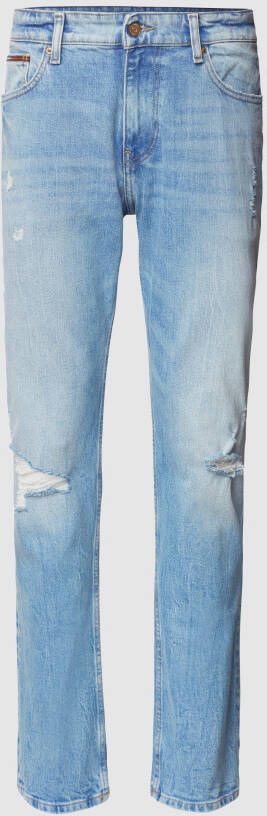 Tommy Jeans Straight fit jeans met destroyed-effecten