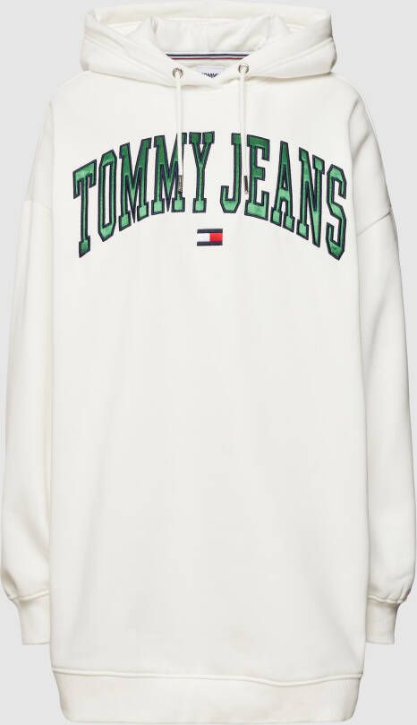 Tommy Jeans Sweatjurk met labelstitching model 'COLLEGIATE'