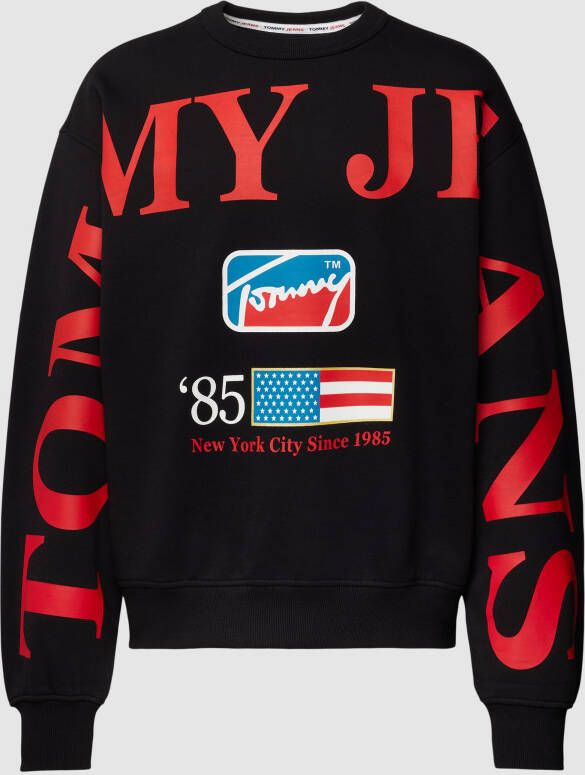 Tommy Jeans Sweatshirt met labelprint model 'COMFORT MODERN SPORT'