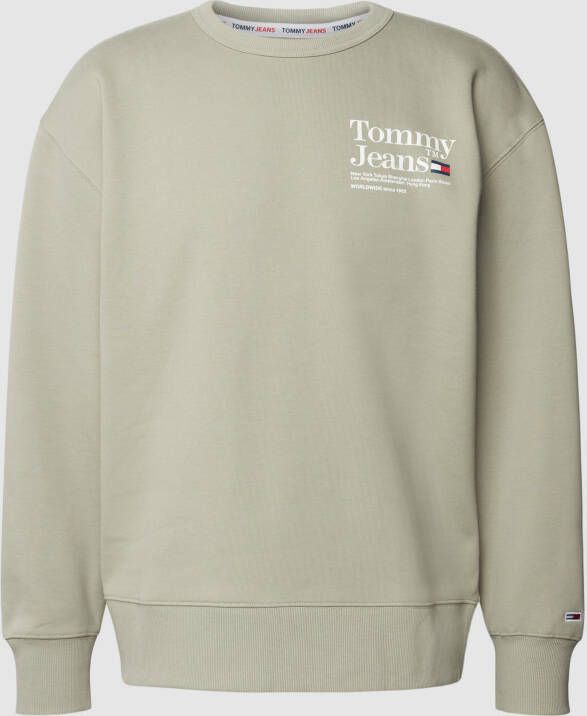 Tommy Jeans Sweatshirt met labelprint model 'Text'