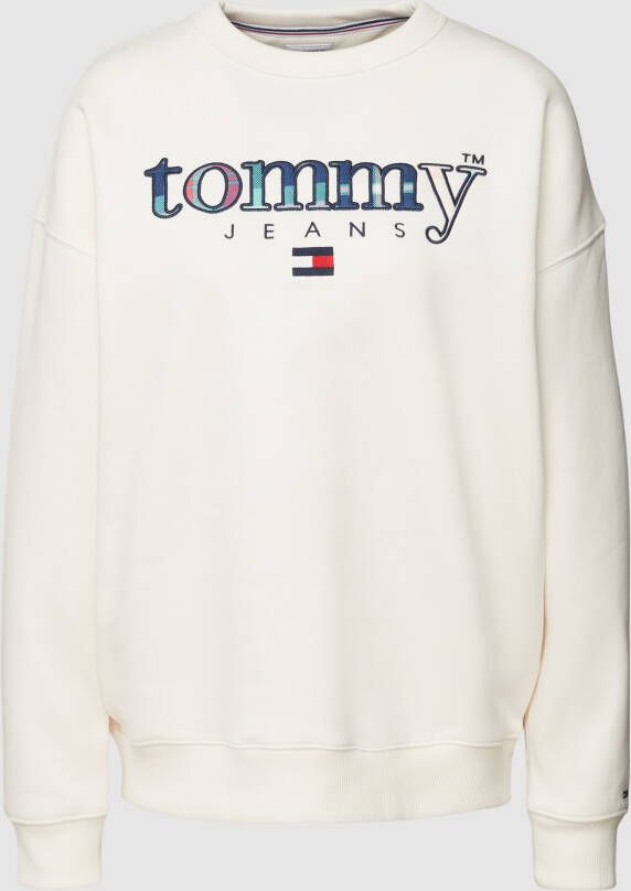 Tommy Hilfiger Sweatshirt tjw ovr tartan 1 applique Tommy Jeans Beige Dames