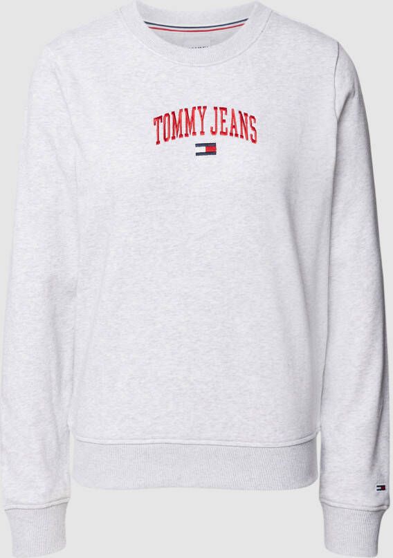 TOMMY JEANS Sweatshirt TJW REG COLLEGIATE LOGO CREW met logo-borduursels