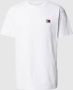 Tommy Jeans Witte Katoenen T-shirt met Geborduurd Logo voor Heren White Heren - Thumbnail 4