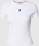 TOMMY JEANS Shirt met ronde hals TJW SLIM BADGE RIB TEE met -logoborduursel - Thumbnail 3