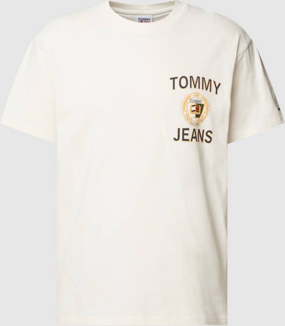 Tommy Jeans T-shirt met labelprint model 'LUXE'