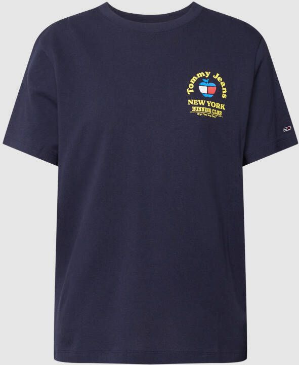 Tommy Jeans T-shirt met labelprint model 'RUNNING CLUB'