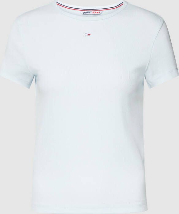 TOMMY JEANS T-shirt TJW BBY ESSENTIAL RIB SS met -merklabel