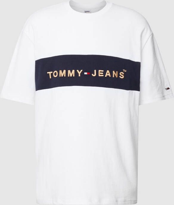 Tommy Jeans T-shirt met labelstitching model 'Archive'