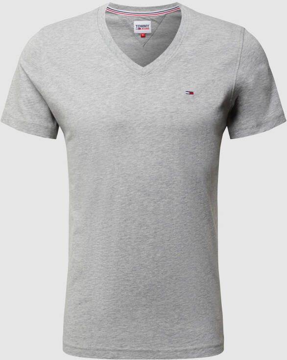 Tommy Hilfiger Grijze Heren T-shirt met korte mouwen Gray Heren