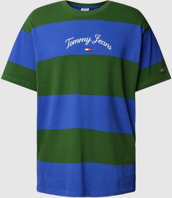 Tommy Jeans T-shirt van katoen in colour-blocking-design