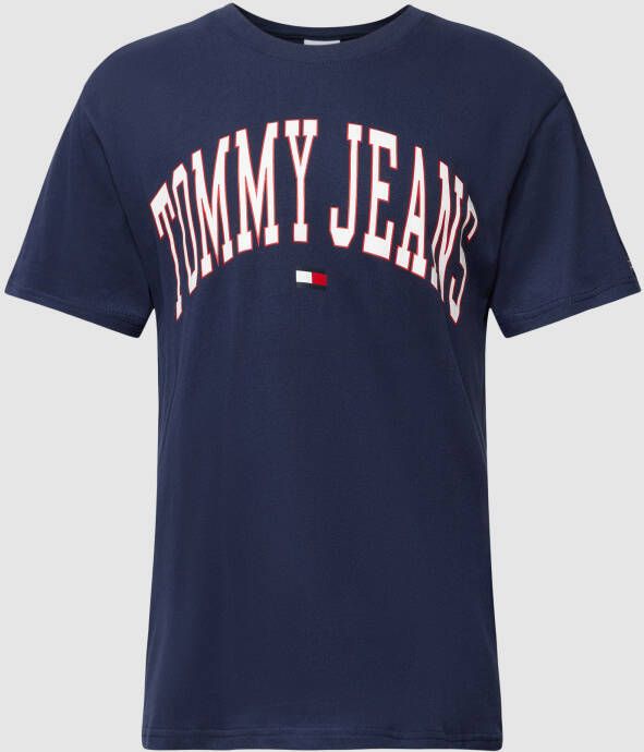 Tommy Jeans T-shirt van katoen met labeldetail